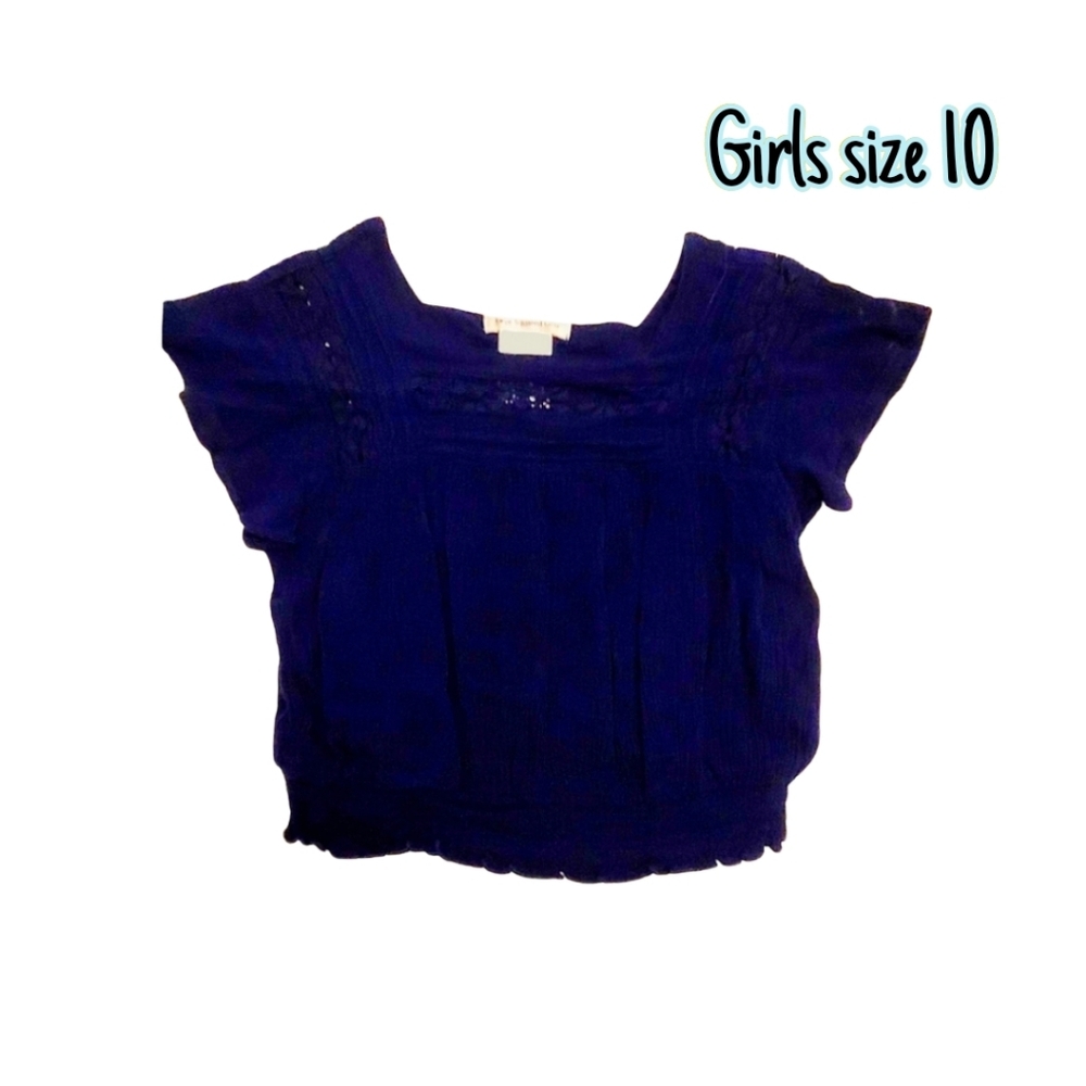Love Squared Girls Short Sleeve Blouse, size 10